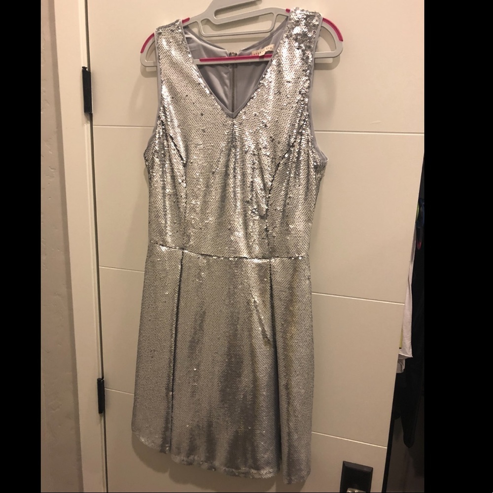 Copper Key silver glistening dress